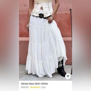 PRINCESS POLLY Mariah Maxi Skirt in White 🤍